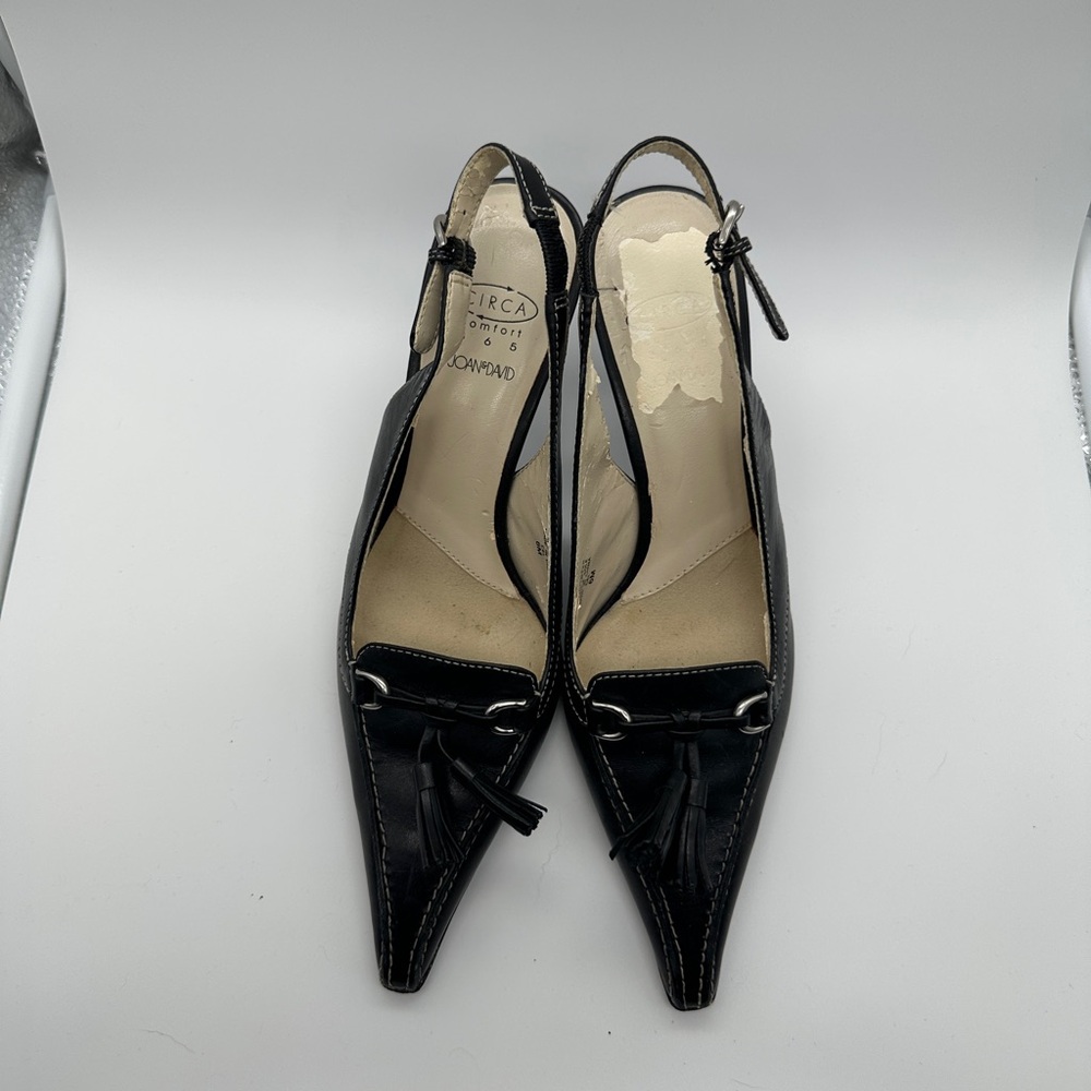 Joan & David Black Slingback Heels